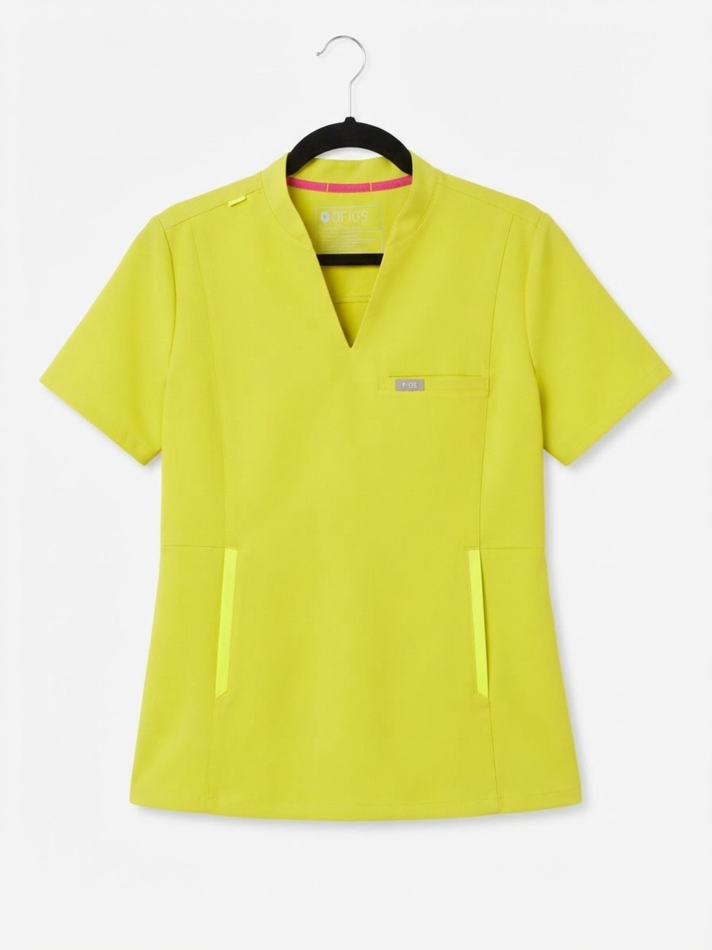 Figs Neon Yellow Scrub TopSize Small Style W23SW1003